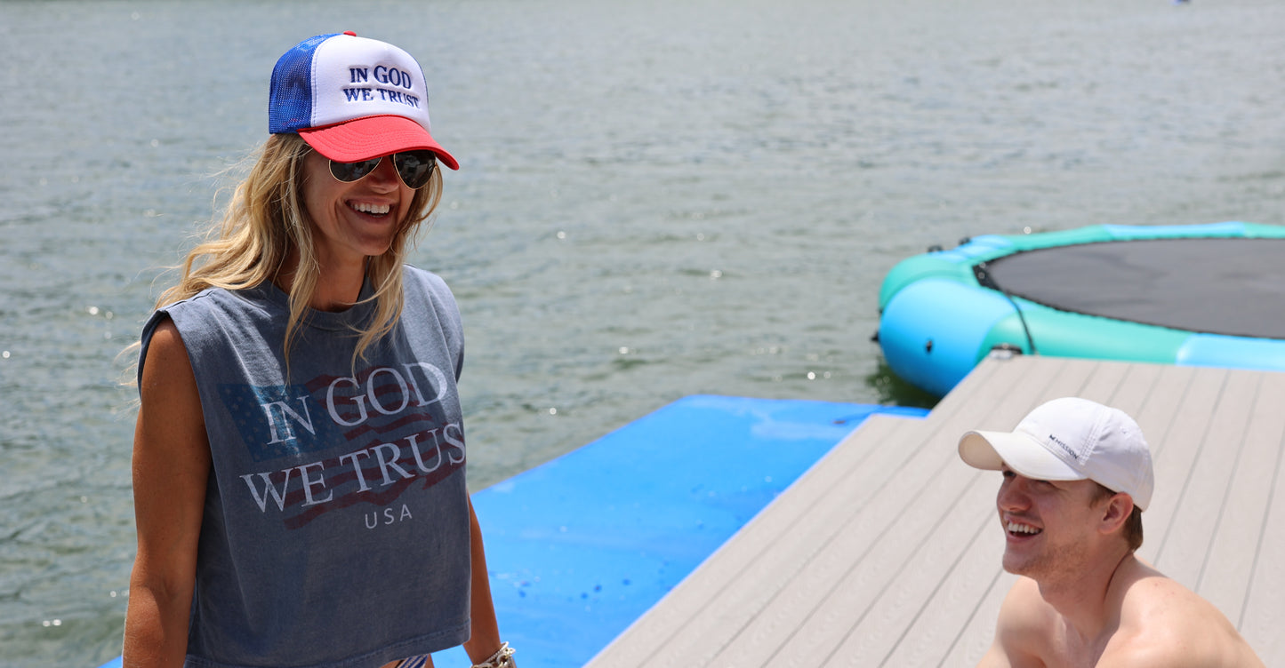 In God We Trust Crop Muscle Tank